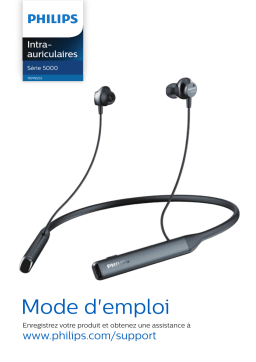 Philips TAPN505BK/00 Écouteurs intra-auriculaires sans fil Hi-Res Audio Manuel utilisateur