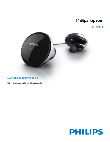 Philips SHB7110/10 Tapster Casque stéréo avec micro Bluetooth Manuel utilisateur | Fixfr