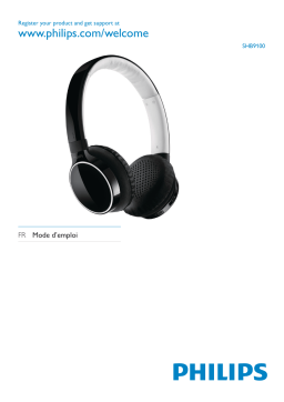 Philips SHB9100RD/00 Casque stéréo avec micro Bluetooth® Manuel utilisateur