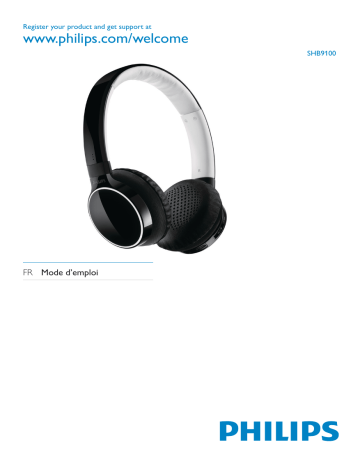 Philips SHB9100RD/00 Casque stéréo avec micro Bluetooth® Manuel utilisateur | Fixfr