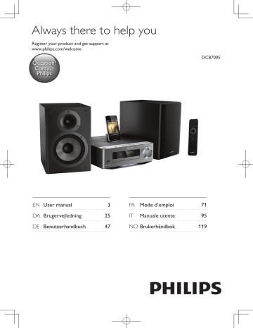 Philips DCB7005/10 Harmony Chaîne Hi-Fi Manuel utilisateur | Fixfr