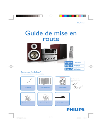 Philips MCM772/12 Heritage Audio Chaîne Hi-Fi Guide de démarrage rapide | Fixfr