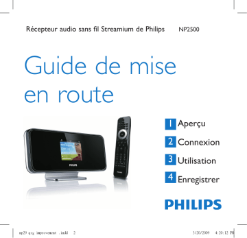 Philips NP2500/12 Streamium Récepteur audio sans fil Guide de démarrage rapide | Fixfr