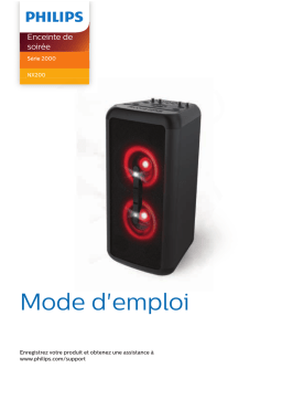 Philips TANX200/10 Enceinte de fête Bluetooth® Manuel utilisateur