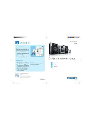 Philips FWM387/12 Minichaîne hi-fi Guide de démarrage rapide | Fixfr