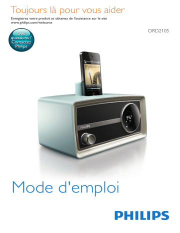 Philips ORD2105B/12 Radio Vintage Mini Manuel utilisateur | Fixfr