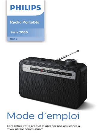 Philips TAR2506/12 Radio portable Manuel utilisateur | Fixfr