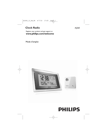 Philips AJ260/12 Radio-réveil station météo Manuel utilisateur | Fixfr