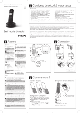 Philips D1652B/01 Téléphone fixe sans fil Manuel utilisateur