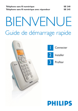 Philips SE2402S/19 Téléphone sans fil Guide de démarrage rapide