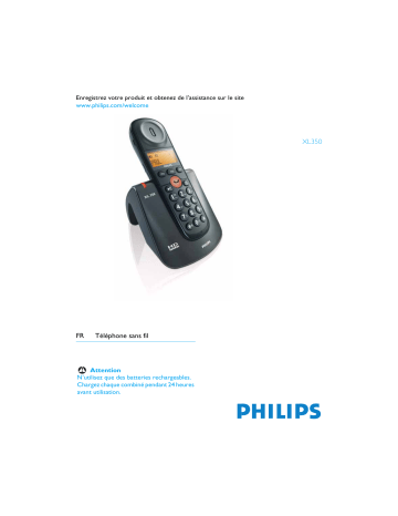 Philips XL3501B/38 Téléphone sans fil Manuel utilisateur | Fixfr