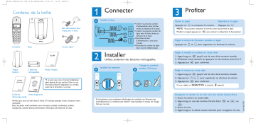 Philips XL3401B/24 Téléphone sans fil Guide de démarrage rapide | Fixfr