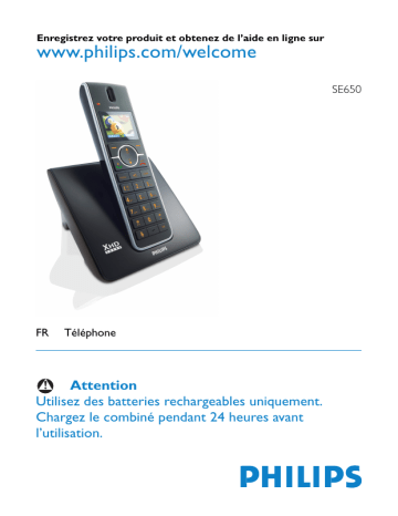 Philips SE6501B/38 Téléphone sans fil Manuel utilisateur | Fixfr