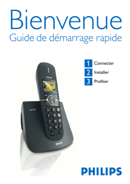 Philips CD6451B/FT Téléphone sans fil avec répondeur Guide de démarrage rapide