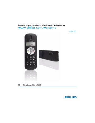 Philips VOIP1511B/10 Adaptateur téléphone-Internet Manuel utilisateur | Fixfr