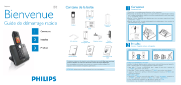 Philips SE7452B/24 Téléphone sans fil avec répondeur Guide de démarrage rapide | Fixfr