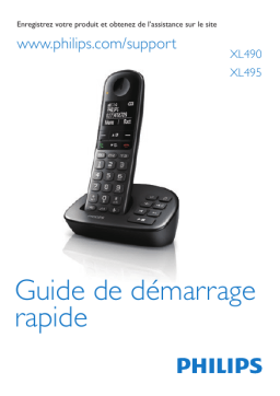 Philips XL4951DS/38 Téléphone fixe sans fil avec répondeur Guide de démarrage rapide