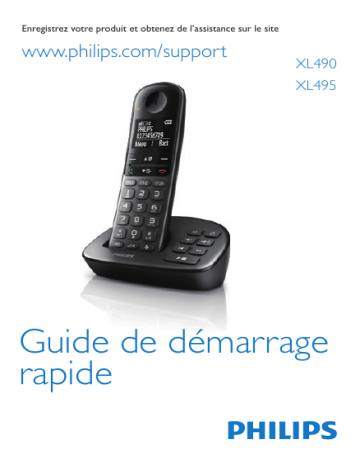 XL4952DS/38 | XL4901S/38 | Philips XL4951DS/38 Téléphone fixe sans fil avec répondeur Guide de démarrage rapide | Fixfr