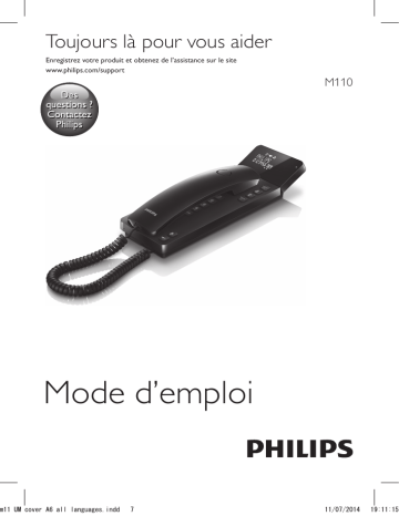 Philips M110W/23 Téléphone fixe filaire Design Scala Guide de démarrage rapide | Fixfr