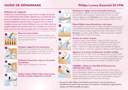 Philips SC1996/00 Lumea Essential Épilateur à lumière pulsée Guide de démarrage rapide