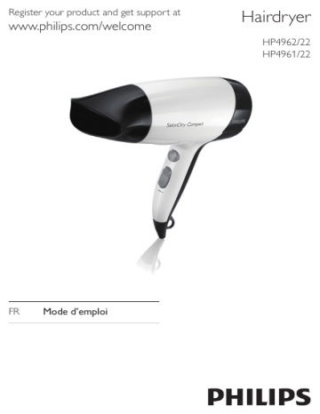 Philips HP4961/22 Sèche-cheveux compact Manuel utilisateur | Fixfr