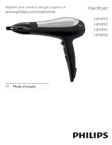 Philips HP4990/00 SalonDry Pro Sèche-cheveux Manuel utilisateur | Fixfr
