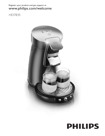 SENSEO® HD7835/11 SENSEO® Viva Café Premium Machine à café à dosettes Manuel utilisateur | Fixfr