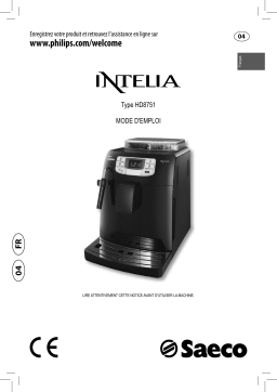 Saeco HD8751/11 Saeco Intelia Machine espresso Super Automatique Manuel utilisateur