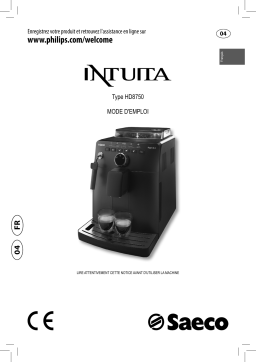 Saeco HD8750/11 Saeco Intuita Machine espresso Super Automatique Manuel utilisateur