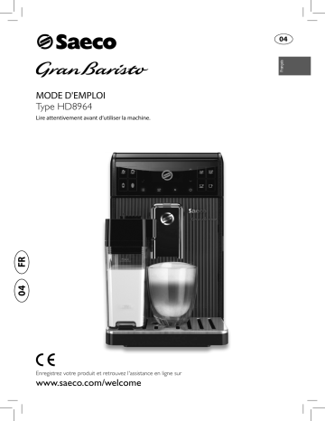 Saeco HD8964/01 Saeco GranBaristo Machine espresso Super Automatique Manuel utilisateur | Fixfr