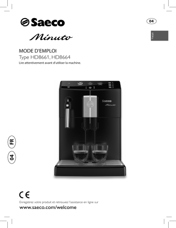 Saeco HD8661/09 Saeco Minuto Machine espresso Super Automatique Manuel utilisateur | Fixfr