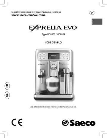Saeco HD8859/01 Saeco Exprelia Machine espresso Super Automatique Manuel utilisateur | Fixfr