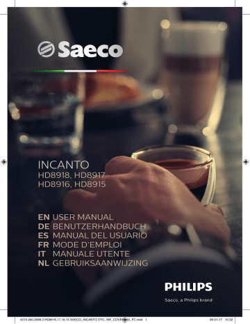 HD8915/01 | HD8917/01 | Saeco HD8918/31 Saeco Incanto Machine expresso à café grains avec broyeur Manuel utilisateur | Fixfr