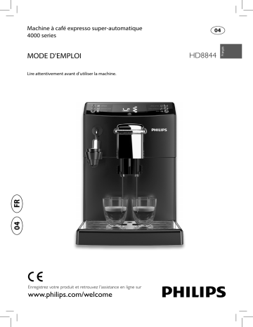 Philips HD8844/01 4000 Series Machine espresso Super Automatique Manuel utilisateur | Fixfr