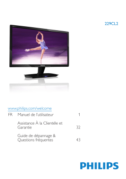 Philips 229CL2SB/00 Brilliance Moniteur LED Manuel utilisateur