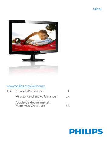 Philips 236V3LSB6/00 Moniteur LCD avec rétroéclairage LED Manuel utilisateur | Fixfr