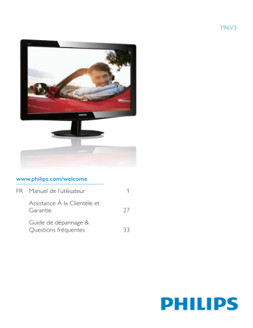 Philips 196V3SB27/00 Moniteur LCD Manuel utilisateur | Fixfr