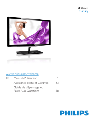 Philips 229C4QHSW/00 Brilliance Moniteur LCD IPS, rétroéclairage LED Manuel utilisateur | Fixfr