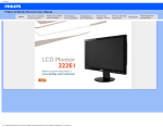 Philips 222E1SB/00 Moniteur LCD avec SmartTouch Manuel utilisateur