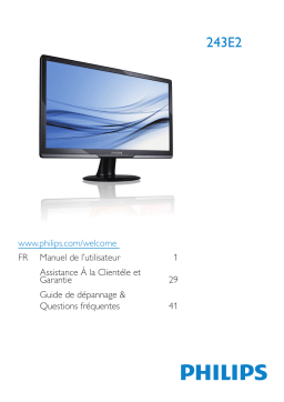 Philips 243E2SB/00 Moniteur LCD avec SmartTouch Manuel utilisateur