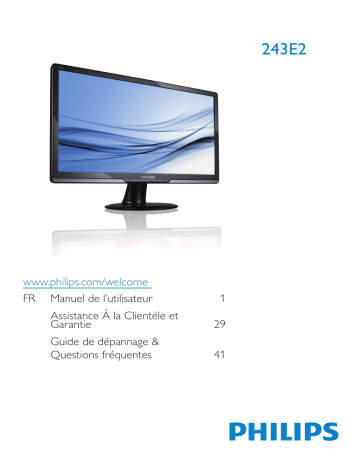 Philips 243E2SB/00 Moniteur LCD avec SmartTouch Manuel utilisateur | Fixfr