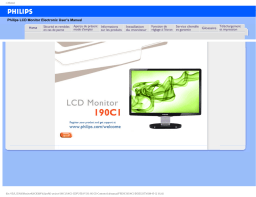 Philips 190C1SB/00 Moniteur LCD avec USB (2 ms) Manuel utilisateur