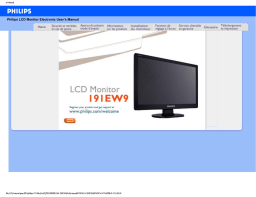 Philips 191EW9FB/00 Moniteur LCD écran large Manuel utilisateur