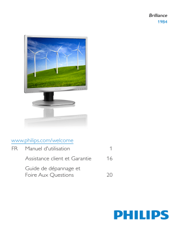 Philips 19B4LCB5/27 Brilliance Moniteur LCD, rétroéclairage LED Manuel utilisateur | Fixfr