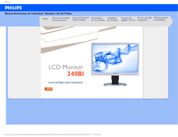 Philips 240B1CS/00 Brilliance Moniteur LCD avec base Ergo, USB, audio Manuel utilisateur