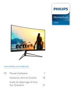 Philips 328M6FJRMB/01 Momentum Moniteur LCD QHD incurvé avec Ambiglow Manuel utilisateur