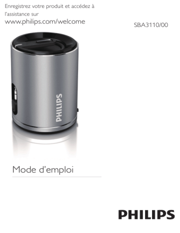 Philips SBA3110/00 SoundShooter Enceinte portable Manuel utilisateur | Fixfr