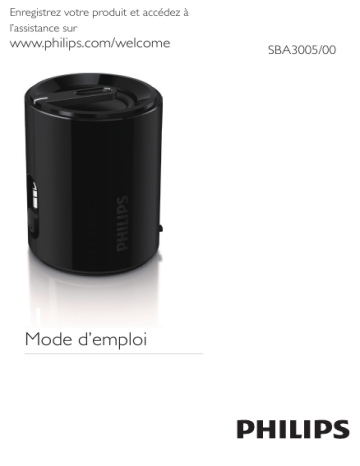 Philips SBA3005/00 SoundShooter Enceinte portable Manuel utilisateur | Fixfr