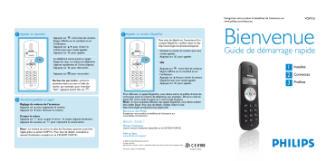 Philips VOIP1511B/10 Adaptateur téléphone-Internet Guide de démarrage rapide | Fixfr