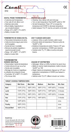 Escali DH2 Manuel du propriétaire | Fixfr